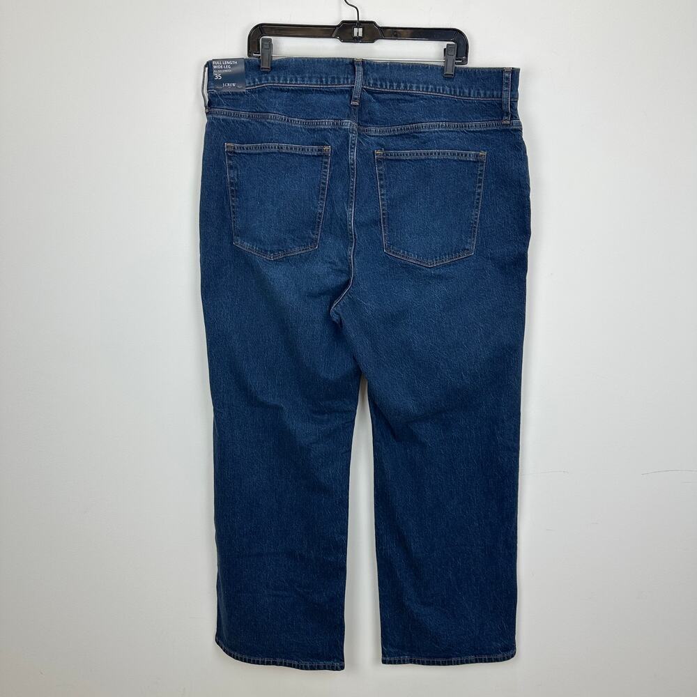 J.Crew Full Length Wide Leg Jean All Day Stretch Space Navy Blue Wash US 35 NWT - Picture 12 of 12